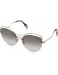 miu miu Donna 0Mu50Ts Zvn5O0 60 Occhiali da sole, Oro (Pale Gold/Gradientgreymirrorsilver)